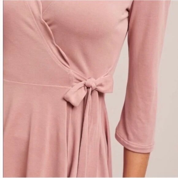Eri + Ali Scallop Wrap Top (dusty rose/pink) (NEW XS) - Picture 2 of 4